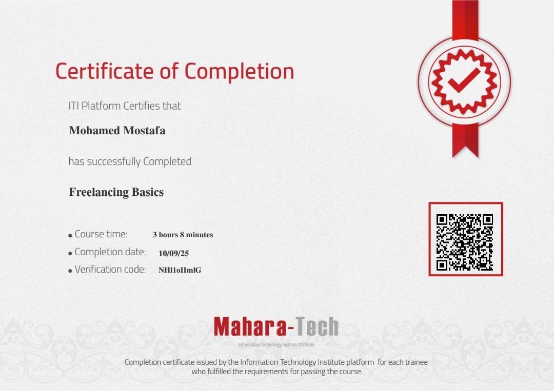 Freelancing Basics Certificate