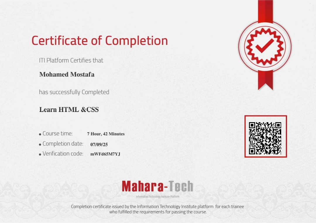 Web Dev Certificate