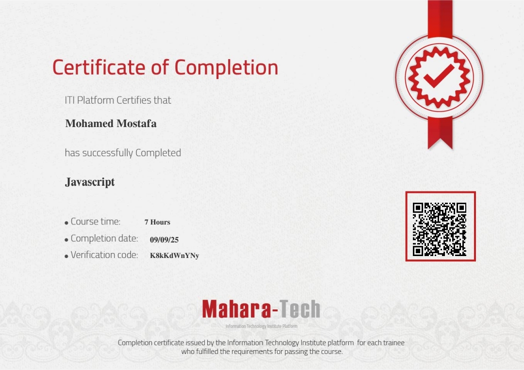 Web Dev Certificate